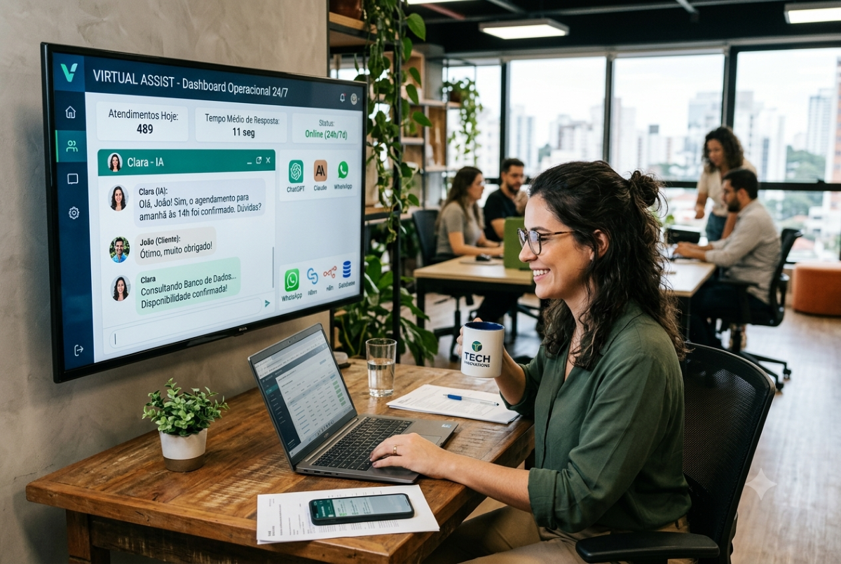 O Funcionário Virtual: Como Empresas Estão Automatizando Atendimento 24 Horas por Dia